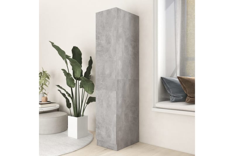højskab 30x42,5x150 cm spånplade betongrå - Grå - Købmandsdisk - Kommode