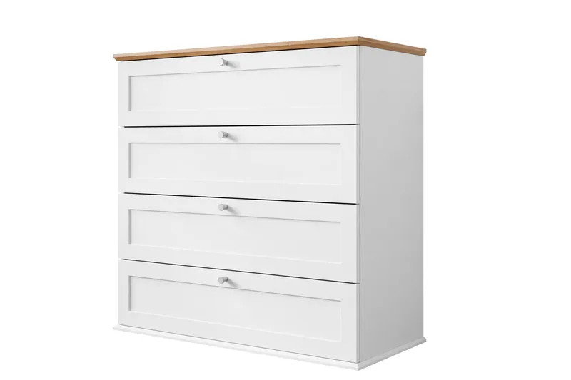 Hammerdal Kommode 92 cm, Hvid/Eg