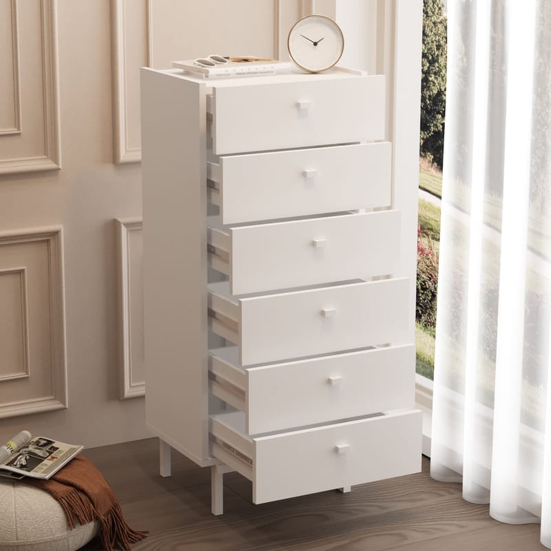 Kommode Hanah Home Luke (47,9 x 113,2 x 36,8 cm) Hvid - Hvid - Opbevaring - Opbevaringsmøbler - Kommode
