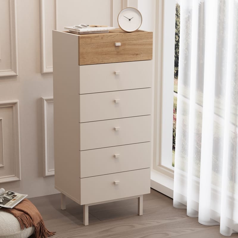 Kommode Hanah Home Luke (47,9 x 113,2 x 36,8 cm) Sand eg - Sandeg - Opbevaring - Opbevaringsmøbler - Kommode