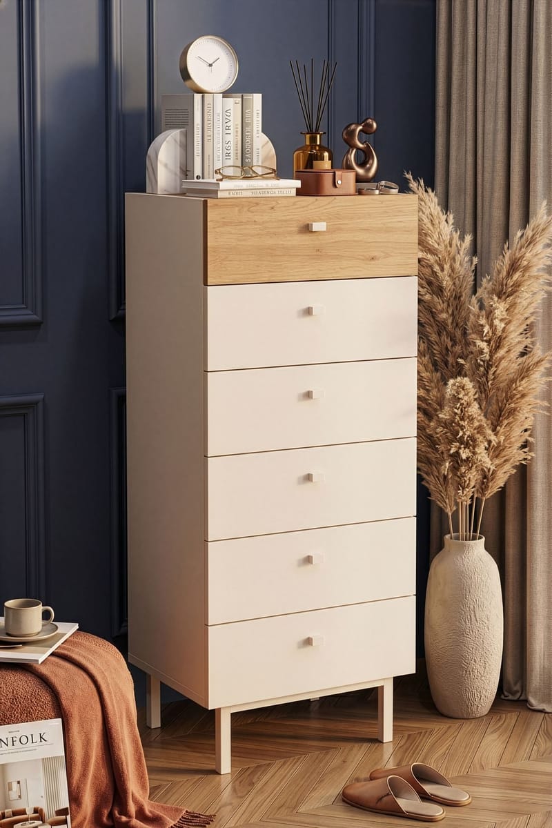 Kommode Hanah Home Luke (47,9 x 113,2 x 36,8 cm) Sand eg - Sandeg - Opbevaring - Opbevaringsmøbler - Kommode
