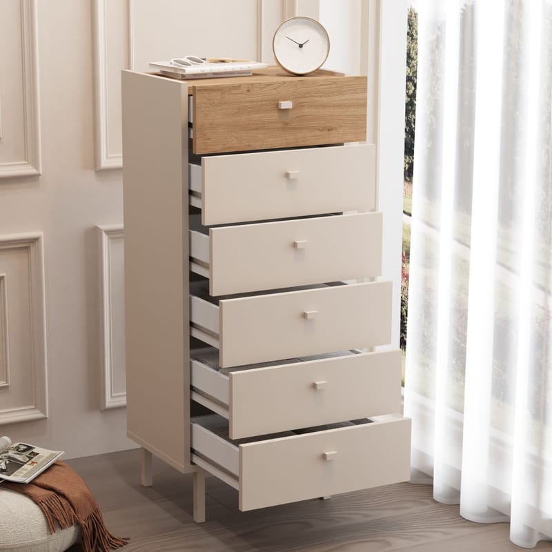 Kommode Hanah Home Luke (47,9 x 113,2 x 36,8 cm) Sand eg - Sandeg - Opbevaring - Opbevaringsmøbler - Kommode