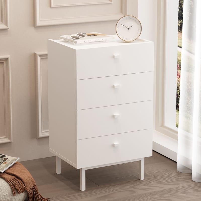 Kommode Hanah Home Luke (47,9 x 80,1 x 36,8 cm) Hvid - Hvid - Opbevaring - Opbevaringsmøbler - Kommode