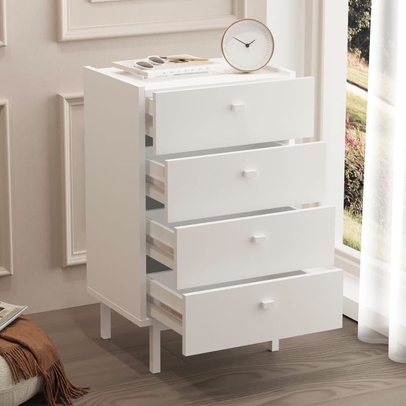 Kommode Hanah Home Luke (47,9 x 80,1 x 36,8 cm) Hvid - Hvid - Opbevaring - Opbevaringsmøbler - Kommode