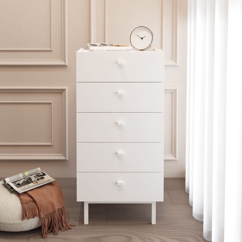 Kommode Hanah Home Luke (47,9 x 96,6 x 36,8 cm) Hvid - Hvid - Opbevaring - Opbevaringsmøbler - Kommode