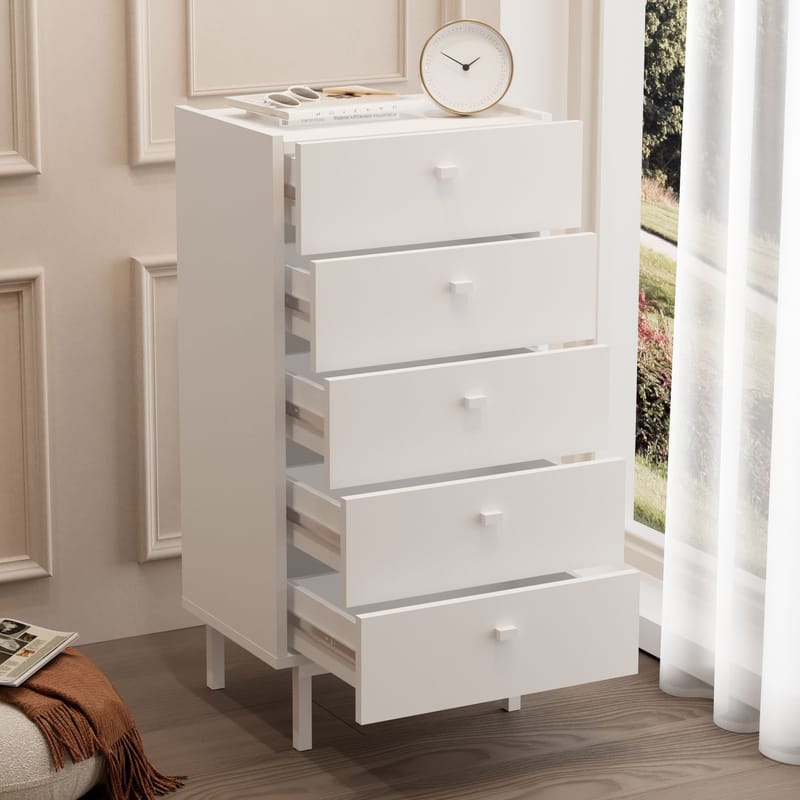 Kommode Hanah Home Luke (47,9 x 96,6 x 36,8 cm) Hvid - Hvid - Opbevaring - Opbevaringsmøbler - Kommode