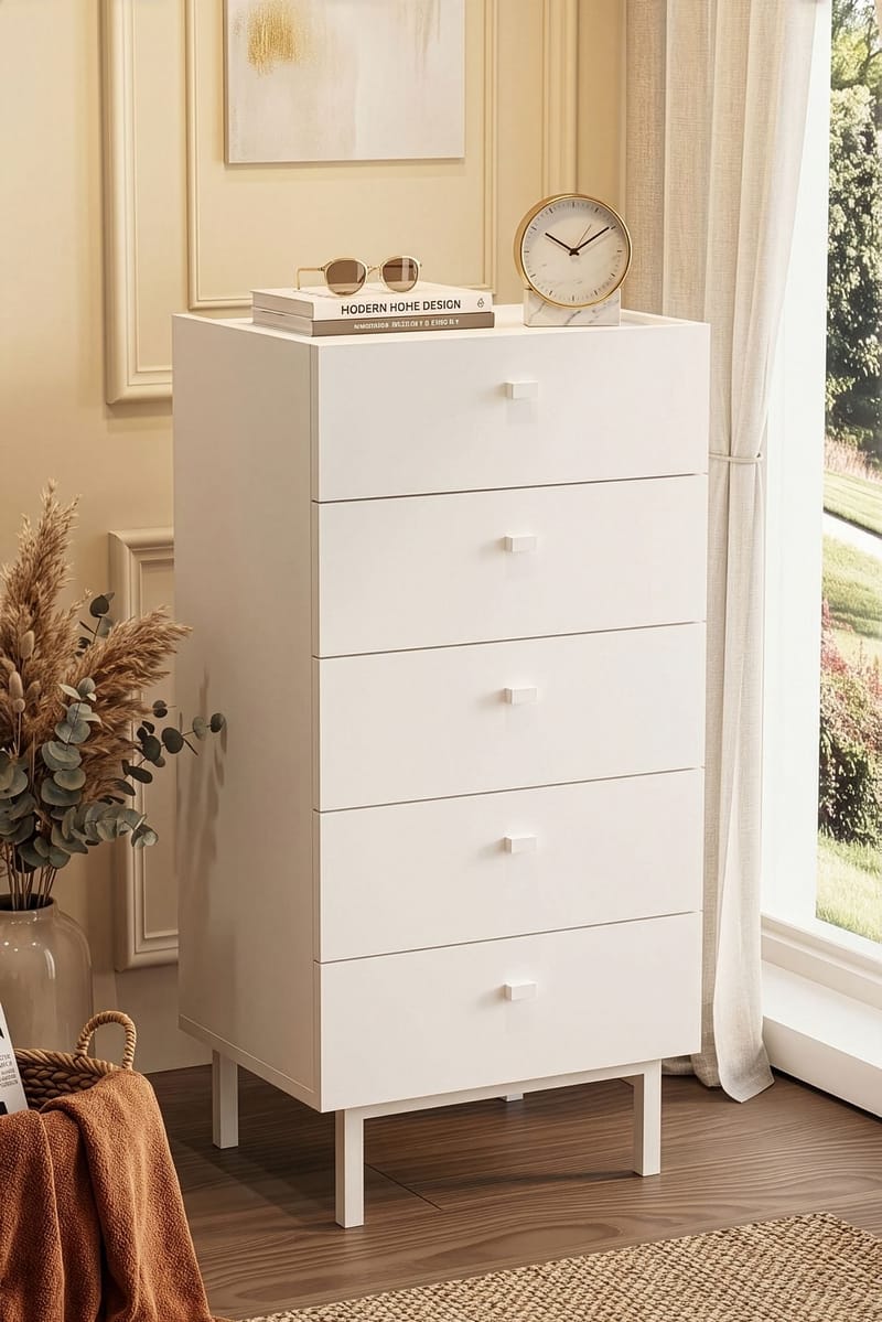 Kommode Hanah Home Luke (47,9 x 96,6 x 36,8 cm) Hvid - Hvid - Opbevaring - Opbevaringsmøbler - Kommode