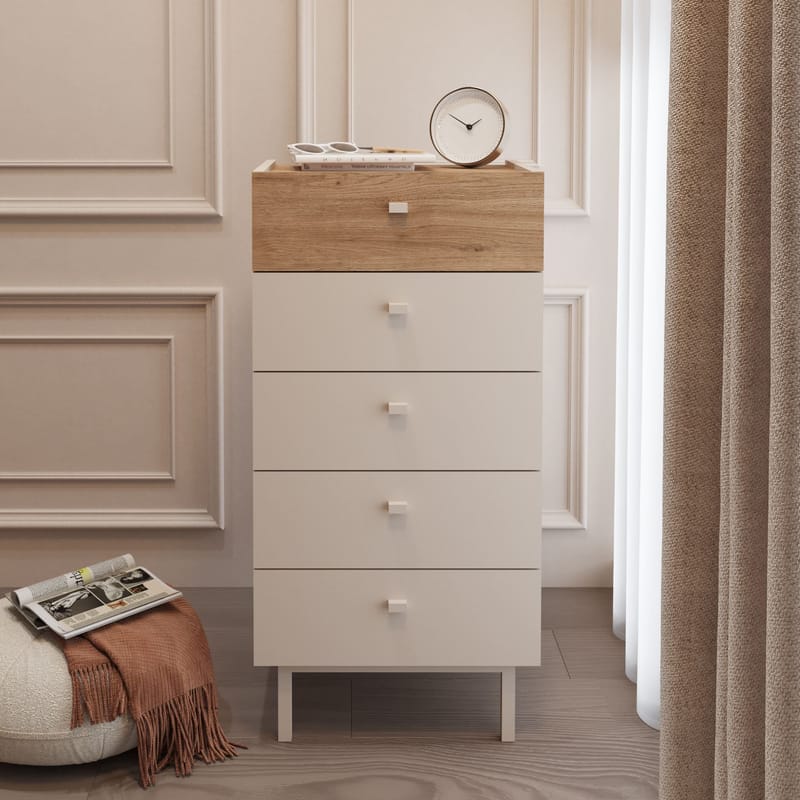 Kommode Hanah Home Luke (47,9 x 96,6 x 36,8 cm) Sand eg - Sandeg - Opbevaring - Opbevaringsmøbler - Kommode