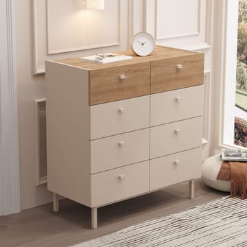 Kommode Hanah Home Luke (89,4 x 93,1 x 41,8 cm) Sand eg - Sand eg - Opbevaring - Opbevaringsmøbler - Kommode