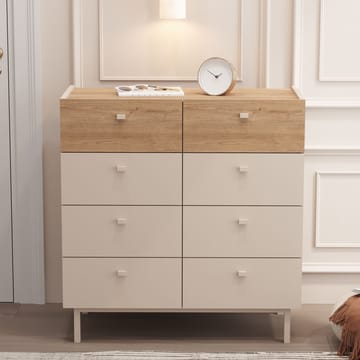 Kommode Hanah Home Luke (89,4 x 93,1 x 41,8 cm) Sand eg - Sand eg - Opbevaring - Opbevaringsmøbler - Kommode