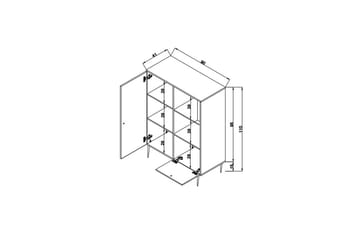Hazeran Kommode 40 cm - Eg - Opbevaring - Opbevaringsmøbler - Kommode - Entrékommode