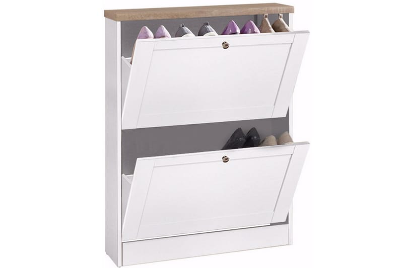 Hjørnekommode Loft24 Naveen Skoskab 70x90 cm Hvid - Opbevaring - Opbevaringsmøbler - Kommode