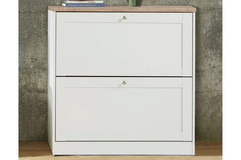 Hjørnekommode Loft24 Naveen Skoskab 70x90 cm Hvid - Opbevaring - Opbevaringsmøbler - Kommode