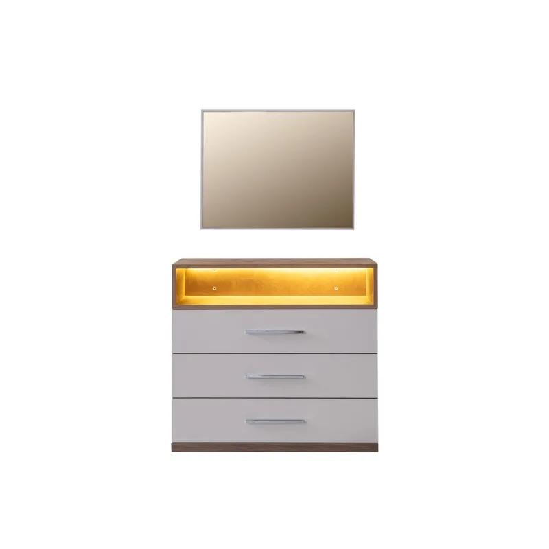 Kommode Homitis Milano (85 x 140 x 45 cm) Hvid Brun, undefined