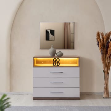Kommode Homitis Milano (85 x 140 x 45 cm) Hvid Brun - Opbevaring - Opbevaringsmøbler - Kommode