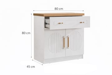 Kommode Homitis Vita Bohem (80 x 80 x 45 cm) hvid - Opbevaring - Opbevaringsmøbler - Kommode