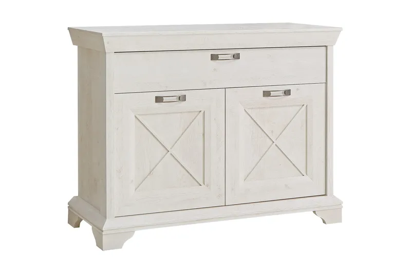 Hurlston Kommode 123 cm, Hvid