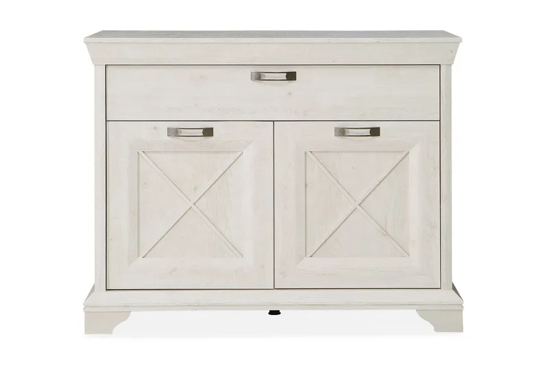 Hurlston Kommode 123 cm - Hvid - Opbevaring - Opbevaringsmøbler - Kommode