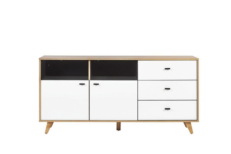 Ilion Kommode 155 cm - Lyst Træ/Hvid - Opbevaring - Opbevaringsmøbler - Kommode