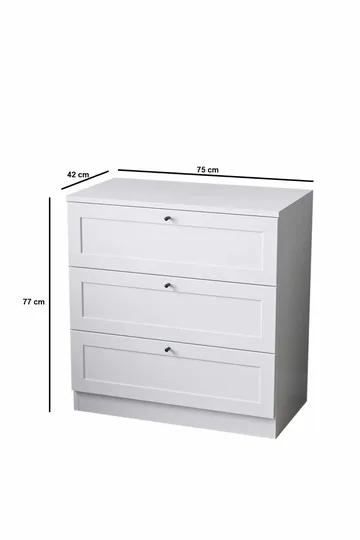 Interlaken kommode 75 cm - Hvid - Opbevaring - Opbevaringsmøbler - Kommode - Entrékommode