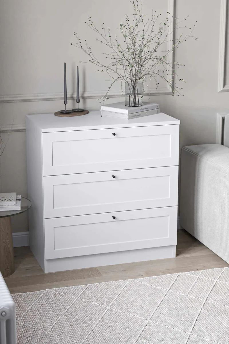Interlaken kommode 75 cm - Hvid - Opbevaring - Opbevaringsmøbler - Kommode - Entrékommode