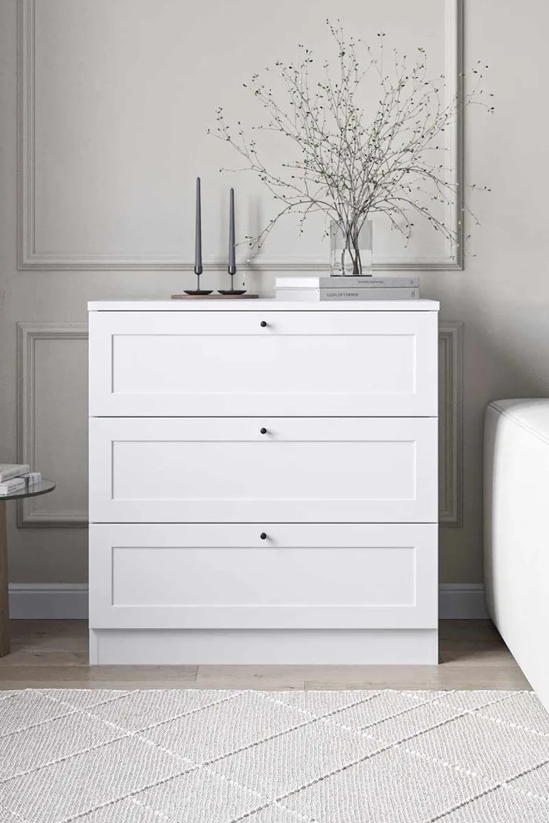 Interlaken kommode 75 cm - Hvid - Opbevaring - Opbevaringsmøbler - Kommode - Entrékommode