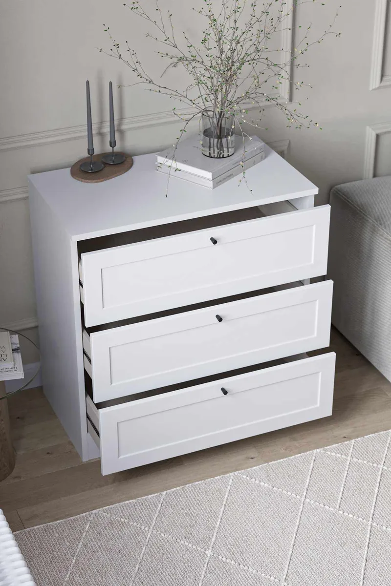 Interlaken kommode 75 cm - Hvid - Opbevaring - Opbevaringsmøbler - Kommode - Entrékommode