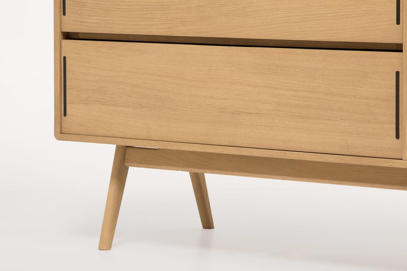 Jerup Kommode 150x50 cm Massivt Eg - Brun - Opbevaring - Opbevaringsmøbler - Kommode