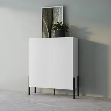 Kommode Jukon 2 Døre - Hvid supermat - Opbevaring - Opbevaringsmøbler - Skænke & sideboards
