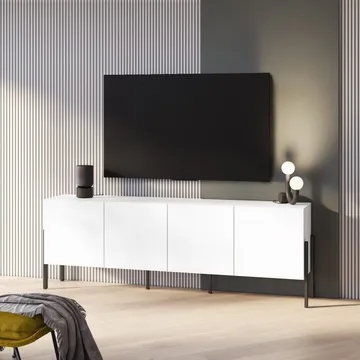 Kommode Jukon 4 Døre - Hvid supermat - Opbevaring - Opbevaringsmøbler - Skænke & sideboards