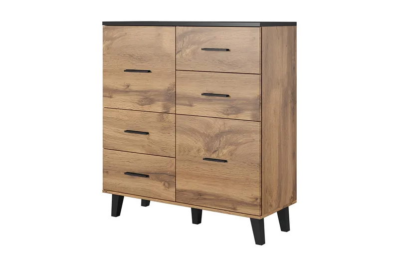 Kardos Kommode 45x110 cm, Natur/Sort