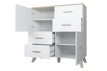 Kardos Kommode 45x110 cm - Natur/Sort - Opbevaring - Opbevaringsmøbler - Kommode