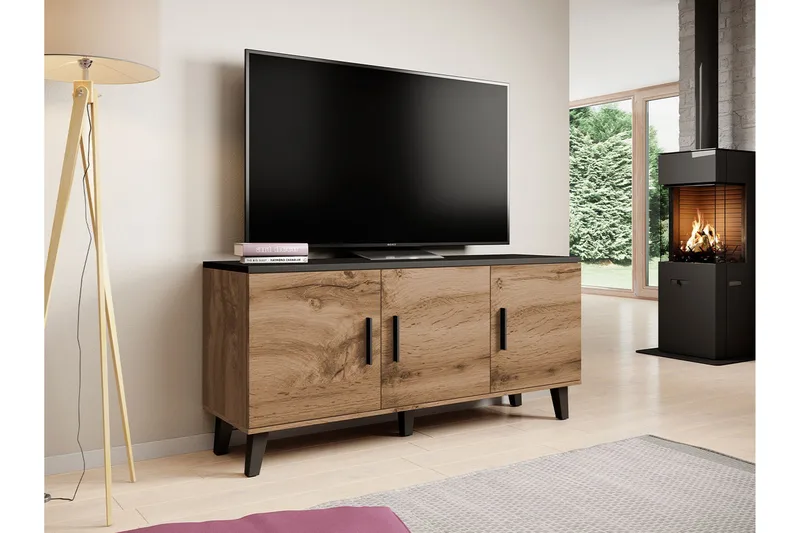 Kardos Kommode 45x150 cm - Natur/Sort - Opbevaring - Opbevaringsmøbler - Kommode