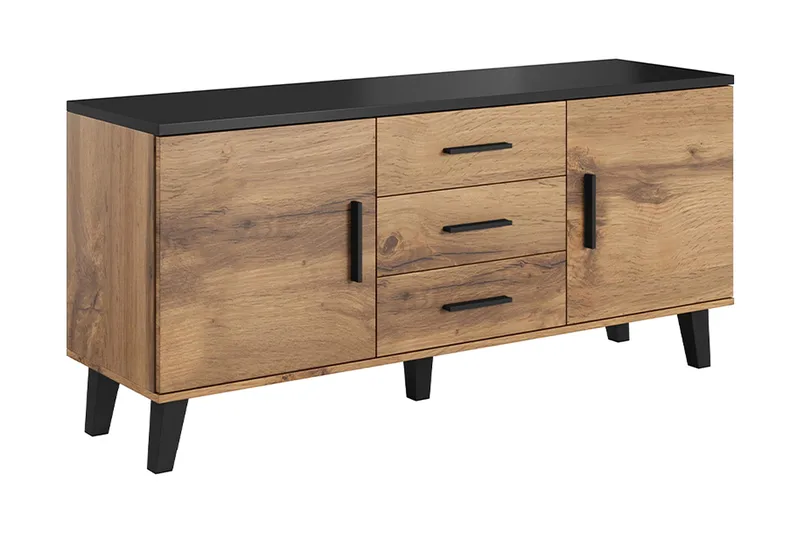 Kardos Kommode 45x150 cm, Natur/Sort