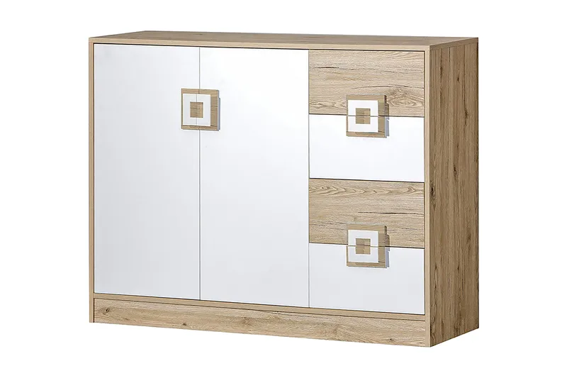 Klacksberg kommode 120x40x93 cm, Beige / Hvid
