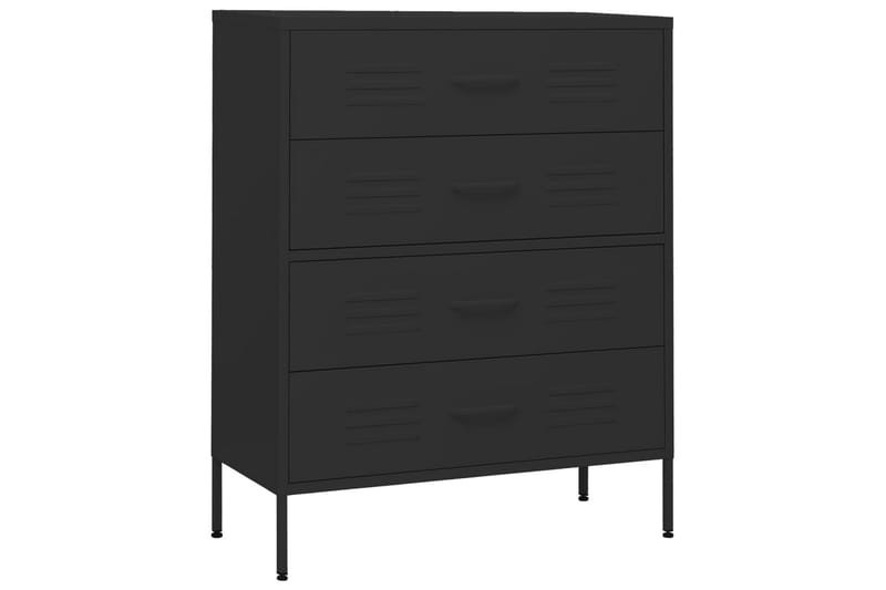 kommode 80x35x101,5 cm Sort - Sort - Opbevaring - Opbevaringsmøbler - Kommode - Entrékommode