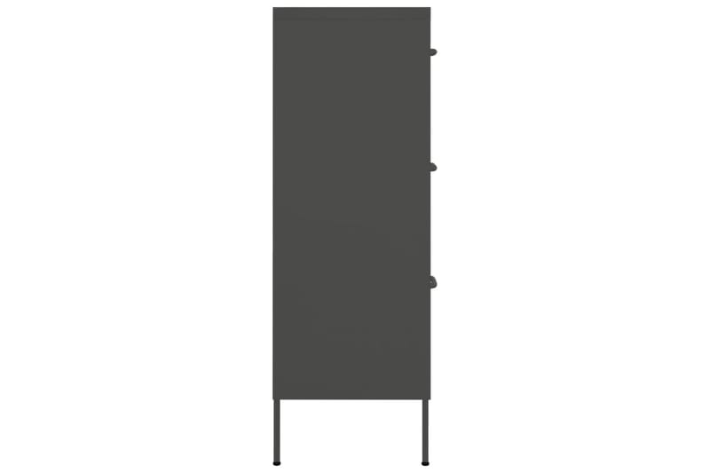 kommode 80x35x101,5 cm stål antracitgrå - Antracit - Entréopbevaring - Entrékommode - Kommode