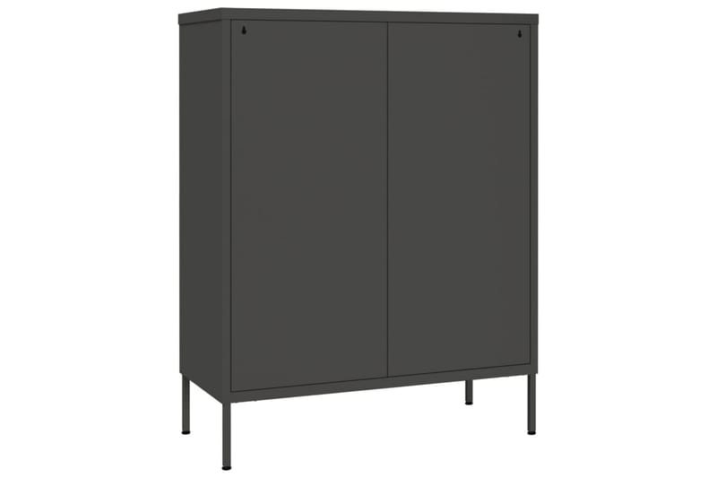 kommode 80x35x101,5 cm stål antracitgrå - Antracit - Entréopbevaring - Entrékommode - Kommode