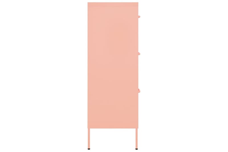 kommode 80x35x101,5 cm stål lyserød - Lyserød - Opbevaring - Opbevaringsmøbler - Kommode - Entrékommode