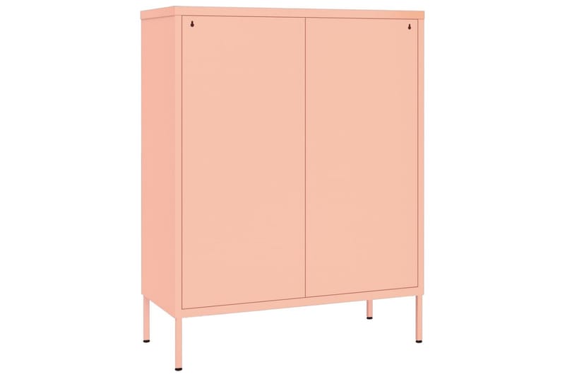 kommode 80x35x101,5 cm stål lyserød - Lyserød - Opbevaring - Opbevaringsmøbler - Kommode - Entrékommode