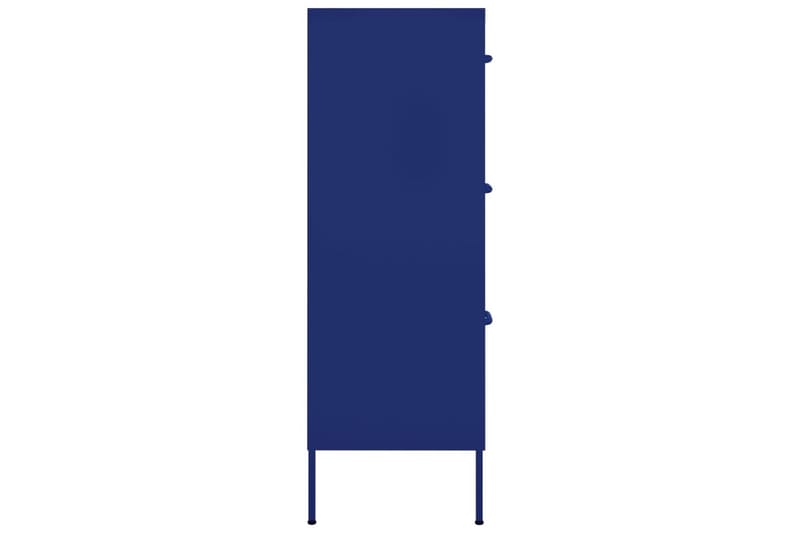 kommode 80x35x101,5 cm stål marineblå - Blå - Opbevaring - Opbevaringsmøbler - Kommode - Entrékommode