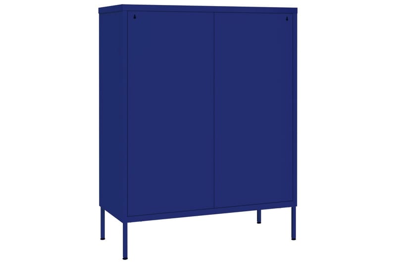 kommode 80x35x101,5 cm stål marineblå - Blå - Opbevaring - Opbevaringsmøbler - Kommode - Entrékommode
