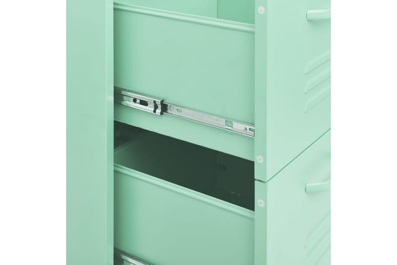 kommode 80x35x101,5 cm stål mintgrøn - Grøn - Opbevaring - Opbevaringsmøbler - Kommode - Entrékommode