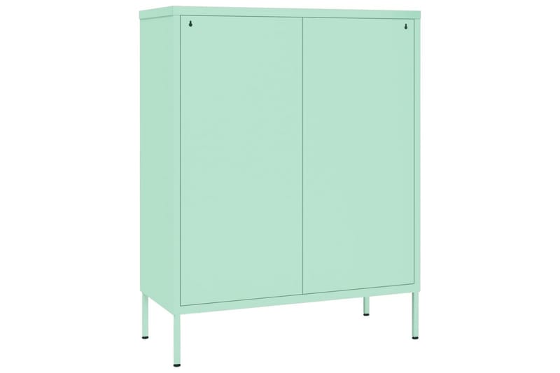 kommode 80x35x101,5 cm stål mintgrøn - Grøn - Opbevaring - Opbevaringsmøbler - Kommode - Entrékommode
