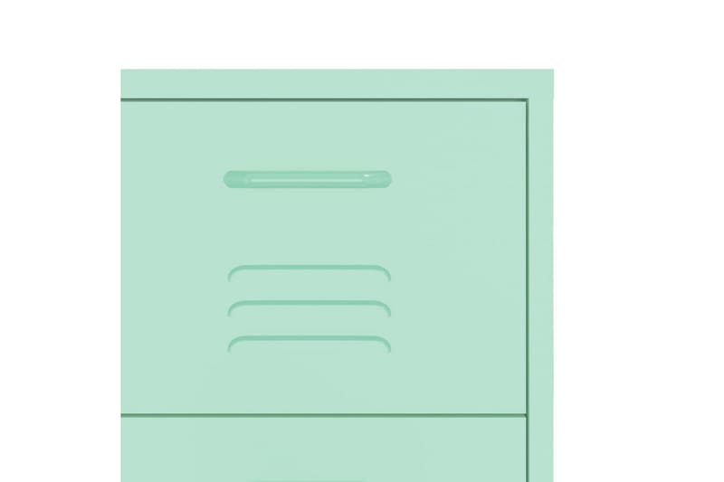 kommode 80x35x101,5 cm stål mintgrøn - Grøn - Opbevaring - Opbevaringsmøbler - Kommode - Entrékommode