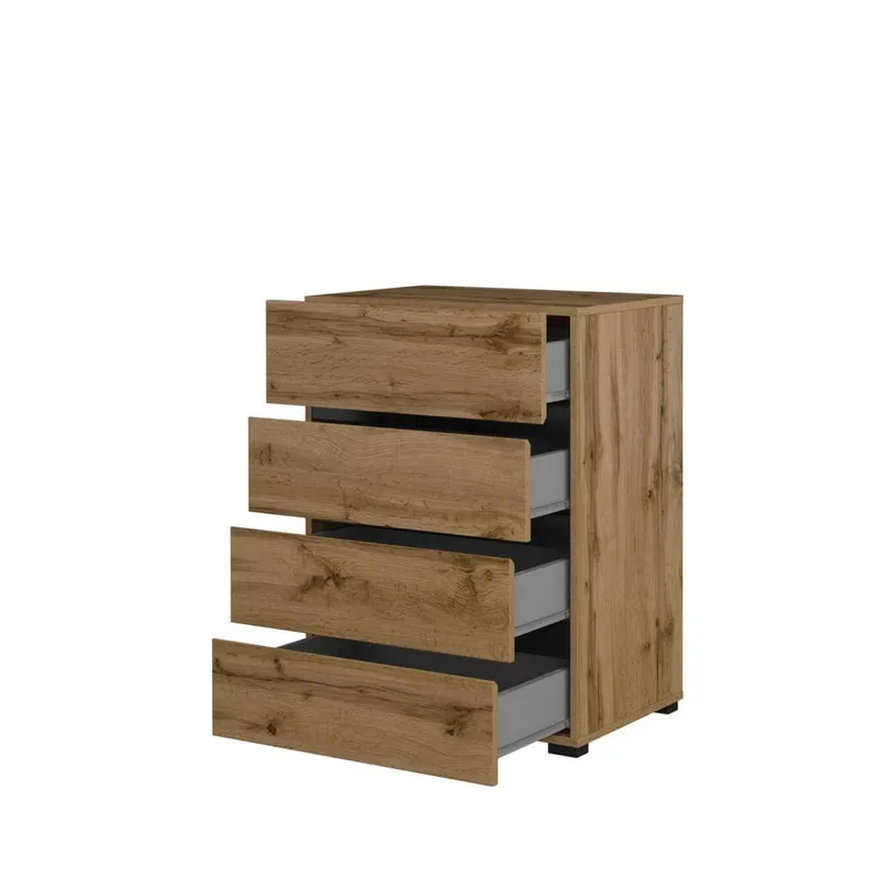 Kommode Cross med 4 skuffer - Wotan Eg - Opbevaring - Opbevaringsmøbler - Kommode - Entrékommode