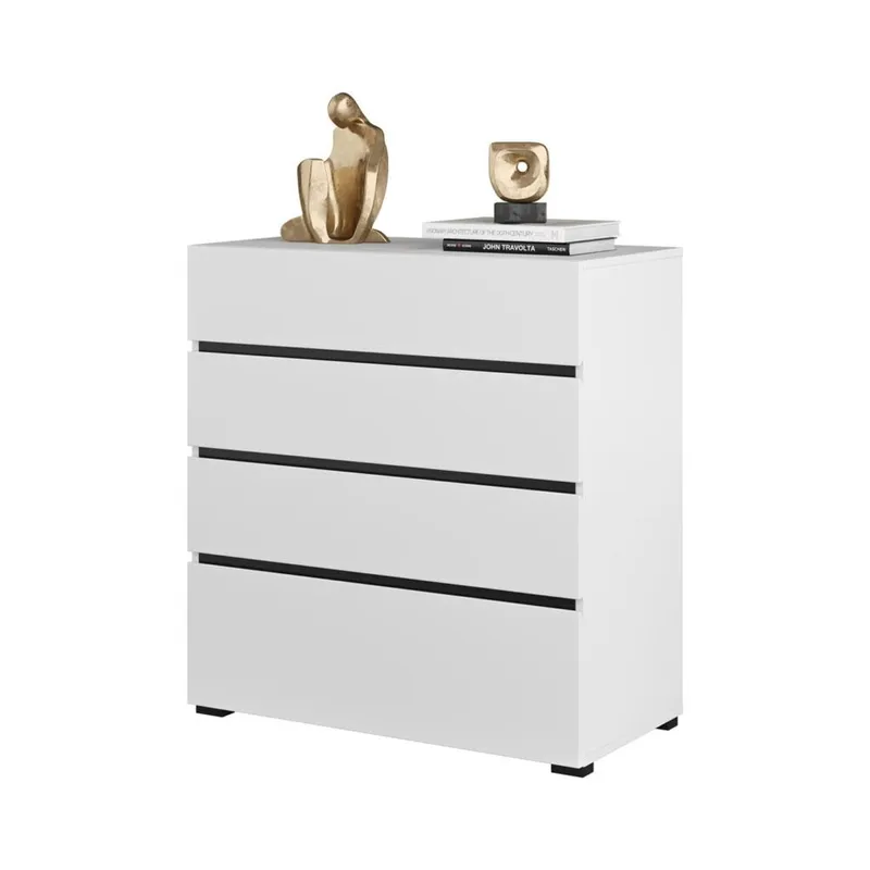 Kommode Cross S med 4 skuffer - Hvid - Opbevaring - Opbevaringsmøbler - Kommode - Entrékommode