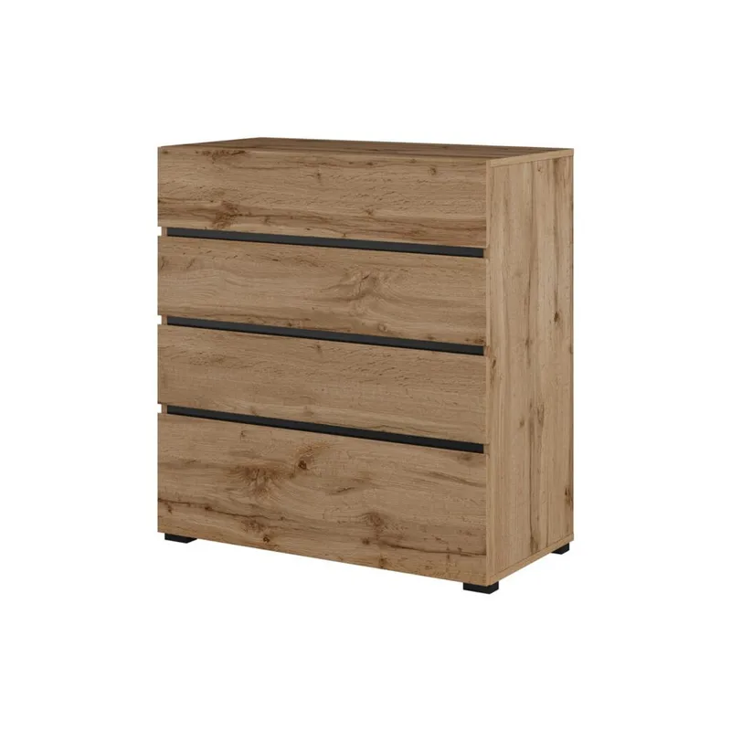 Kommode Cross S med 4 skuffer, Wotan Eg