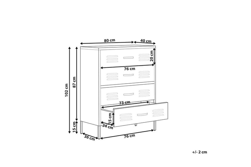Kommode Enago Blå - Blå - Opbevaring - Opbevaringsmøbler - Kommode - Entrékommode