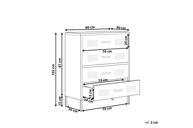 Kommode Enago Grøn - Grøn - Opbevaring - Opbevaringsmøbler - Kommode - Entrékommode